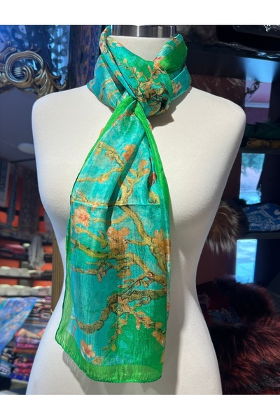 Dervişan İpekçilik %100 Saf İpek Fular El Baskısı Sanat Serisi