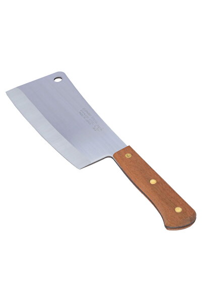Generic ساطور فولاذي من معرض السيف، مقاس 8، بمقبض خشبي - بني