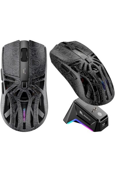 Generic ماوس ألعاب مزود بقاعدة شحن مغناطيسية، ومستشعر بصري PAW3311، وتقنية بل...