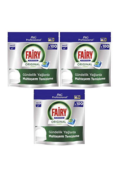 Fairy Professional Orjinal Bulaşık Makinesi Deterjanı Kapsülü 100 Yıkama x3