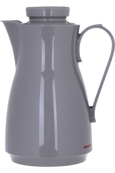 Generic ترمس روتبونت، سعة 1 لتر، وعاء داخلي زجاجي، غلاف خارجي بلاستيكي - رماد...