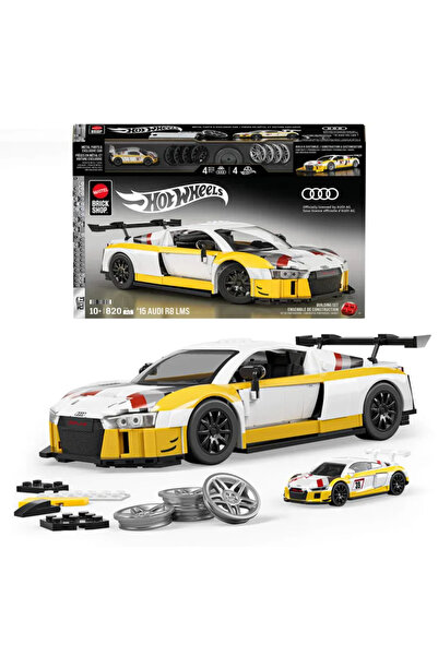 mattel Set de construcție Hot Wheels Brick Shop '15 Audi R 8 LMS