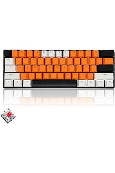 Generic لوحة مفاتيح ألعاب RGB صغيرة الحجم (60%)، بأسلاك، مقاومة للماء، مزودة ...