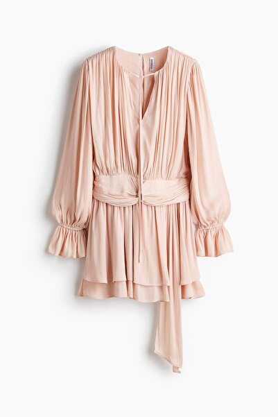 H&M Düğüm Detaylı ve Drapeli Elbise