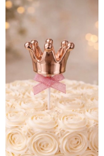 Çemrek Süs Parti Mini King Crown Cake Decoration Cup Cake Decoration 1 Piece