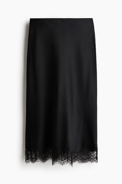 H&M Dantel Şeritli Slip Etek