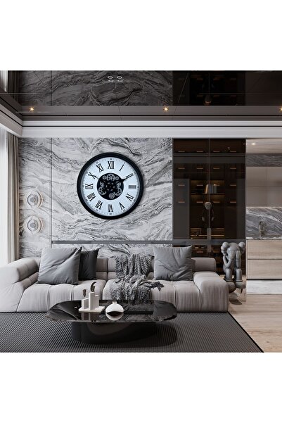 Leyaton Black Majesty 60 cm Wheel Wall Clock Lwlhm-Ytrs345