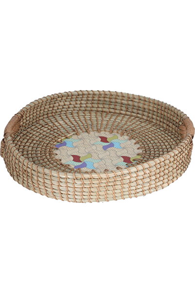 Generic Al Saif Gallery Wicker Serving Basket, 45 cm, Round - Multicolor