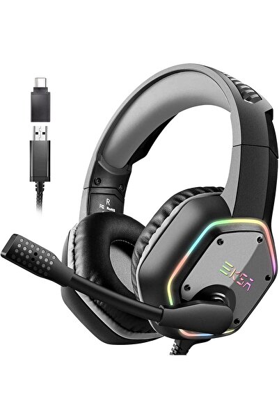 Generic سماعة رأس EKSA USB للكمبيوتر، واللابتوب، والكمبيوتر الشخصي - سماعات ر...