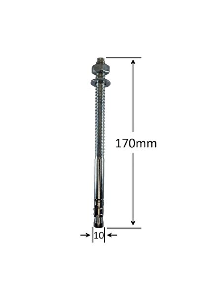 Gray Square Conexpand Ancora Cu Cep Cilindric Si Clema M10x170 - 25buc/cutie