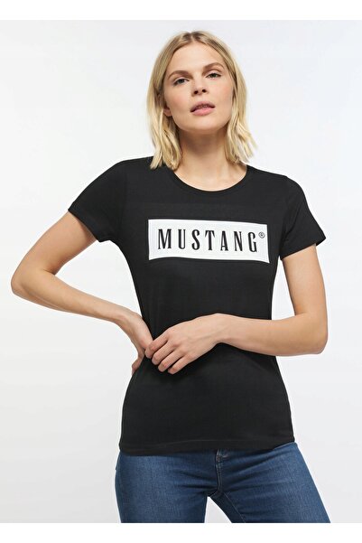 Mustang Tricou Dama, Mustang, Model Alina C Big Logo Tee, Regular Fit, 100% B...