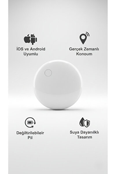 iOS ve Android Uyumlu Bluetooth Konum Bulucu, Çanta Anahtar Evcil Hayvan Takip Cihazı Airtag