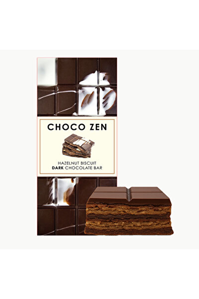 Choco Zen شوكولاتة دبي (120 غرام) بسكويت البندق، لوح شوكولاتة داكنة - توصيل م...