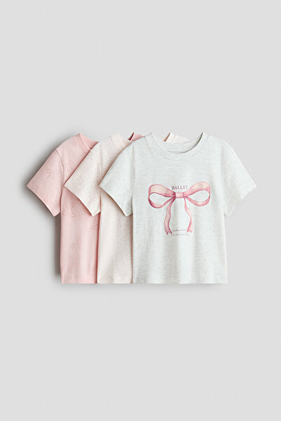 H&M 3'lü Baskılı Tişört