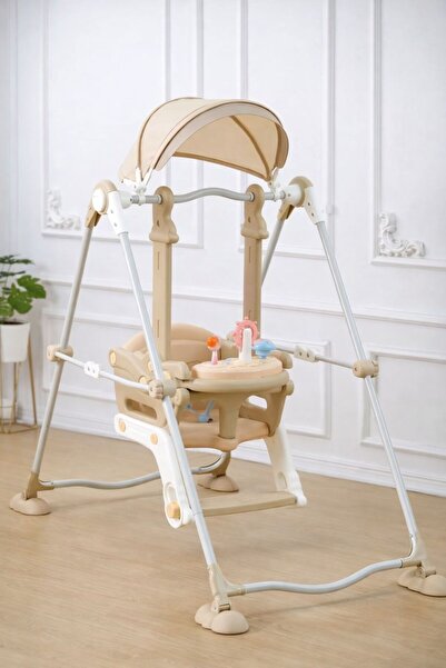 dehkah Deluxe 3-in-1 Baby Swing with Canopy and Detachable Play Table – Folda...
