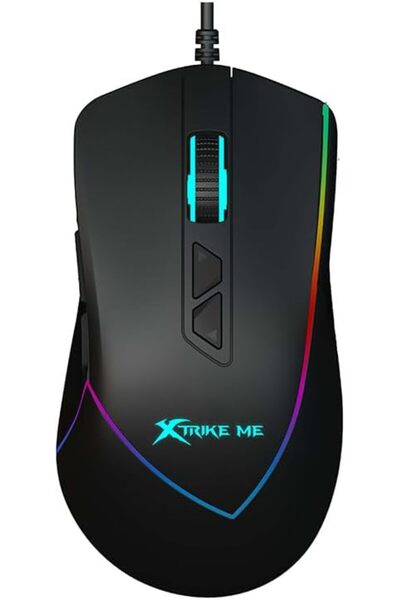 Generic فأرة الألعاب بأسلاك Xtrike Me GM-320، لون أسود