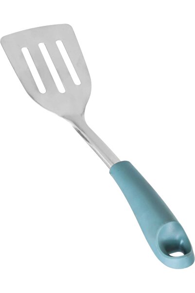 Generic Al Saif Gallery steel spoon, with silicone handle - green