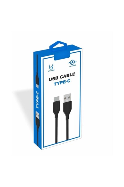 PDAteknoloji Yetty 2.4A Type-C Cable 1m Black Ykb-03S (Domestic Production)