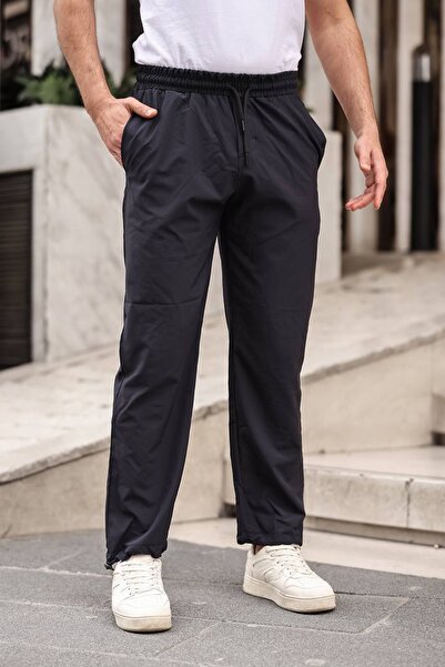 BİRBEYSTORE Men's Bottom Sweatpants Parachute Thin Fabric Elastic Cuffs Baggy...