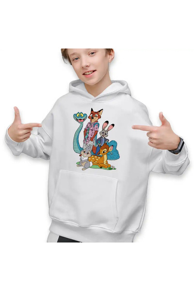 OEM Kids Boys' Sweatshirt Bambi Zootopia Bunny Snake Fox