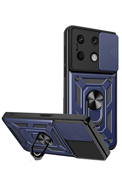 NewFace Drnds Redmi Note 13 4g Case Pars Lens Ringed Silicone (150705) - Navy...