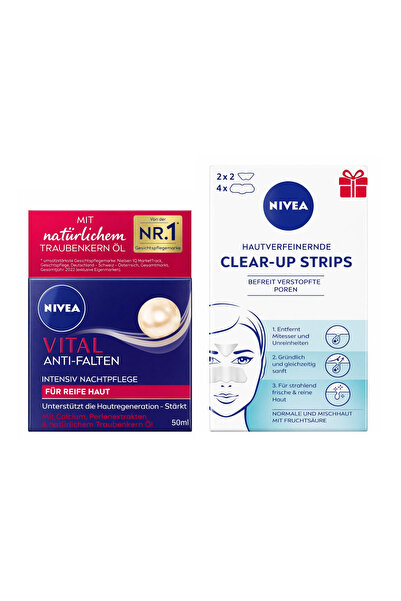 NIVEA Anti-Wrinkle Moisturizing Facial Care Night Cream 50ml with Forehead, N...