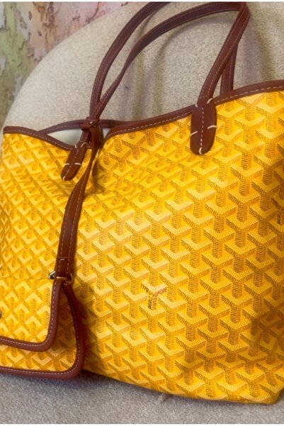 Daphne Monogram Detaylı Yavrulu Kadın Omuz Çantası Tote Bag Goyard Style