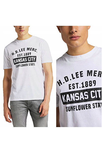 Lee Tricou Barbati, Ss Kansas, Cu Logo, 2XL