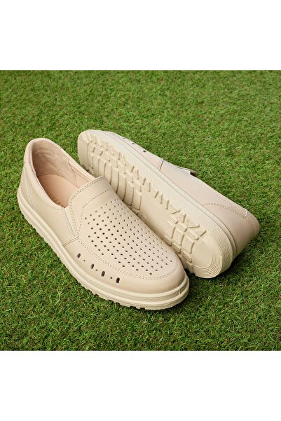 Tellus Men's Leather Breathable Perforated Slipons, Flat Sole All-Day Comfort...