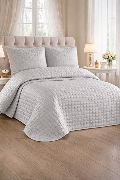 DEMİR TEKSTİL Aleda Double Bedspread Gray
