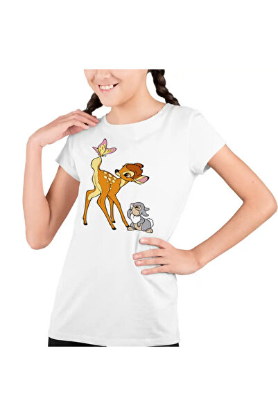 OEM Tricou Copii Fete Bambi Fluturas Thumper Coada Iepure