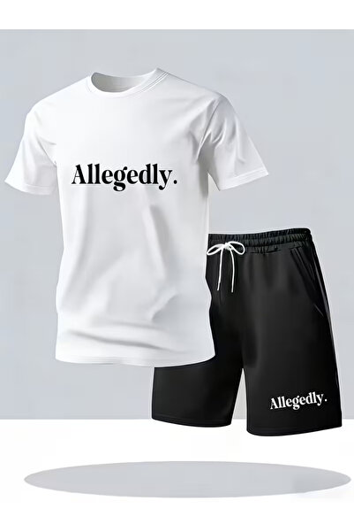 bellanova Set de tricouri și pantaloni scurți supradimensionați cu imprimeu p...