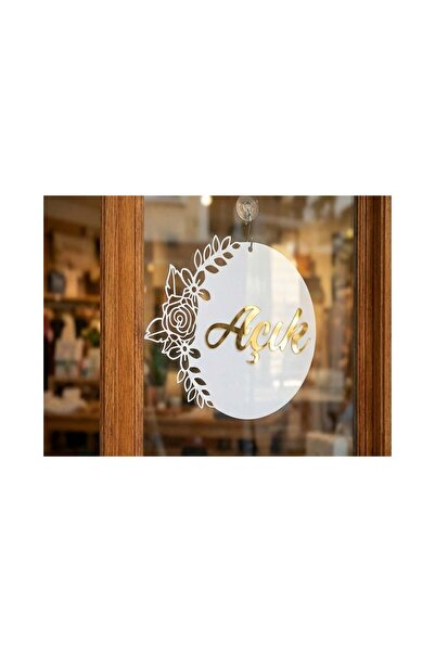 Sim hediyelik Dekoratif Cam Kapı Açık/Kapalı Tabelası