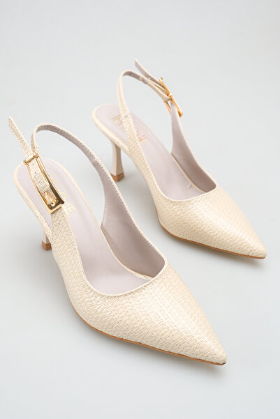 ich1one Siena Women's Straw Patent Leather Heeled Ballerina Shoes – 5 cm Heel...