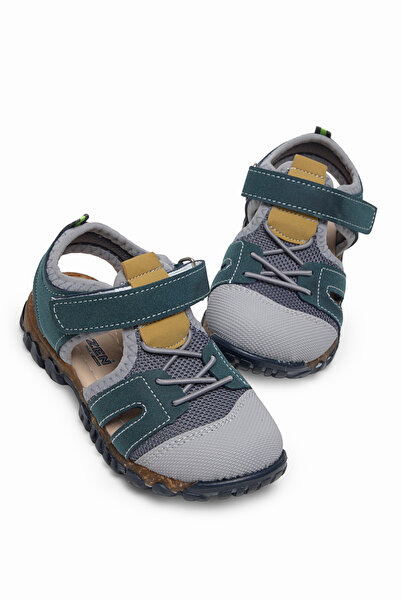 Tonny Black Copii Unisex Bleumarin Galben Velcro și șireturi pentru copii Măr...