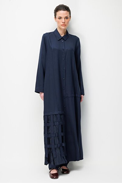 Micca %100 Doğal LyoCEL Dökümlü Soft Hissiyat Elişi Aller Detaylı Ferace-Laci