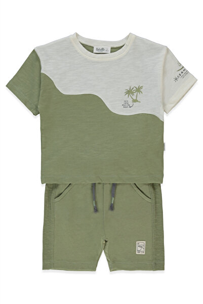 Bebetto طقم شورتات رياضية من قطعتين (للسباحة) باللون الأخضر