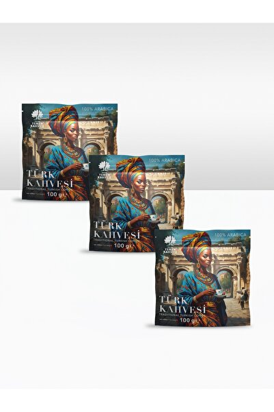 YEMEN KAHVESİ 100 GR SADE TÜRKKAHVESİ 3'LÜ PAKET