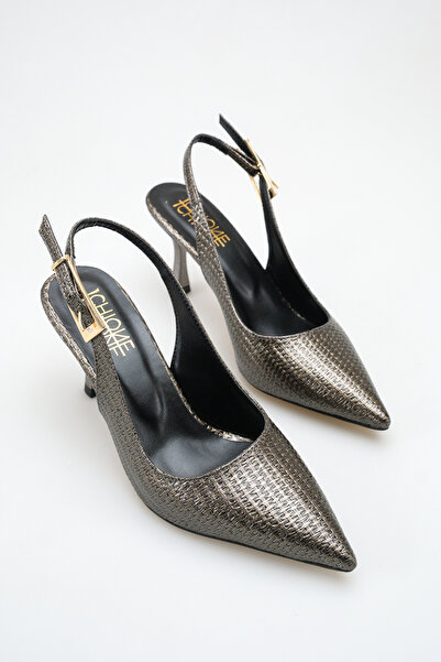 ich1one Siena Women's Straw Patent Leather Heeled Ballerina Shoes – 5 cm Heel...