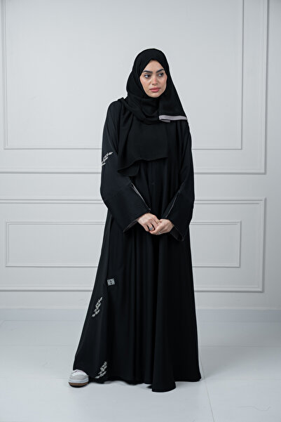 LAVİNİA Lavinia women's abaya, Super Dew premium fabric, regular cut, embroid...