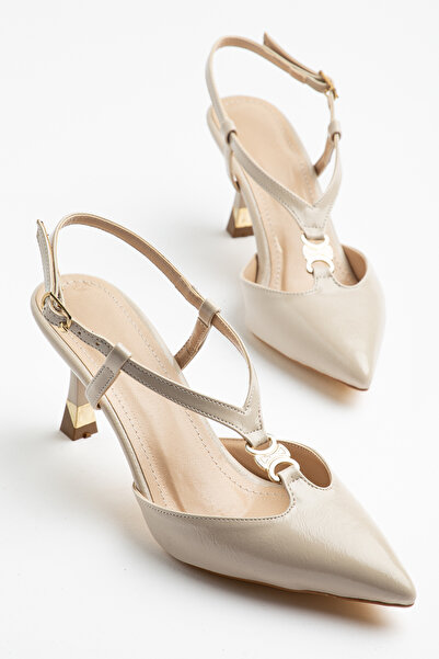 HCO Patent Leather Buckle Detailed Women's Heeled Shoes Stiletto