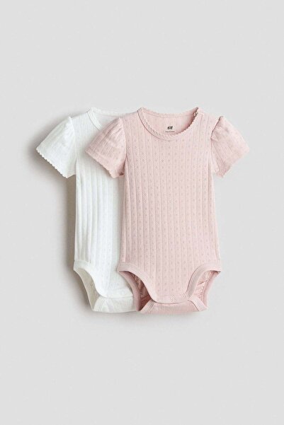 H&M 2-pack cotton pointelle bodysuits