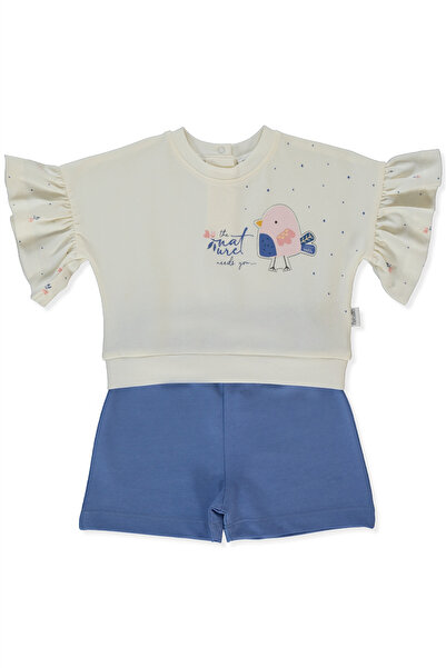 Bebetto طقم شورتات قصيرة من قطعتين (بلوسوم) باللون الأرجواني