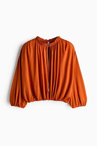 H&M Gathered viscose top
