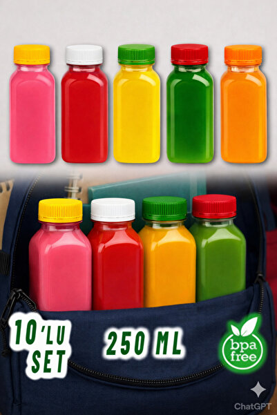 Ezupack Köşeli Zemzem Okul Piknik Meyve Suyu Smoothie Detoks Ginger Plastik B...