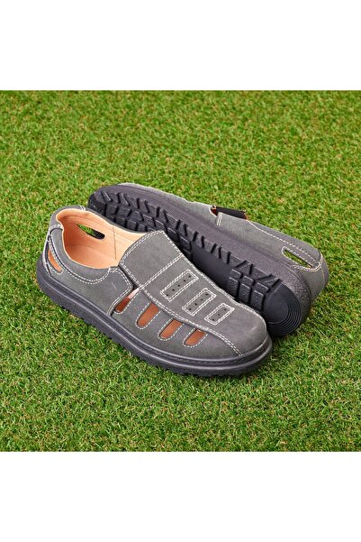 Tellus Men's Leather Breathable Sandals, Flat Sole All-Day Comfort, 05-14