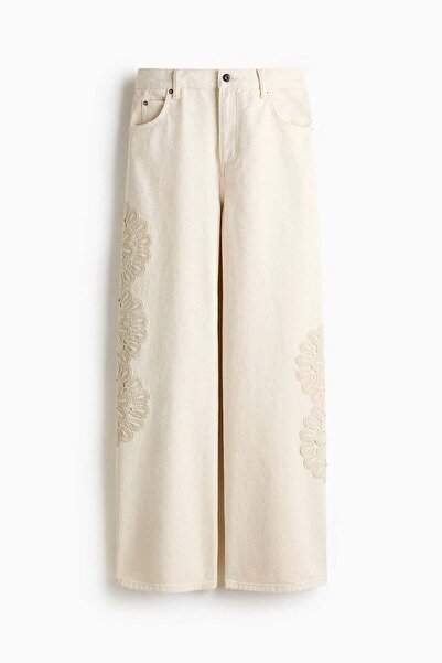 H&M Crochet look-detail jeans