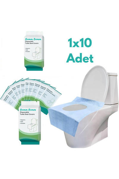 BAMM BAMM Kullan At 2 Katlı Klozet Kapağı Örtüsü | 1x10 Adet | Tüm Klozetlerl...