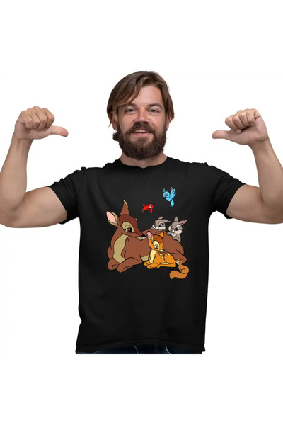 OEM Tricou Barbati Bambi Thumper Iepuras Caprioara