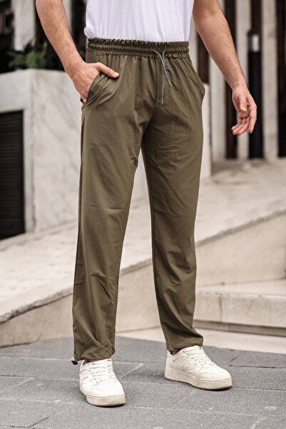 BİRBEYSTORE Men's Bottom Sweatpants Parachute Thin Fabric Elastic Cuffs Baggy...